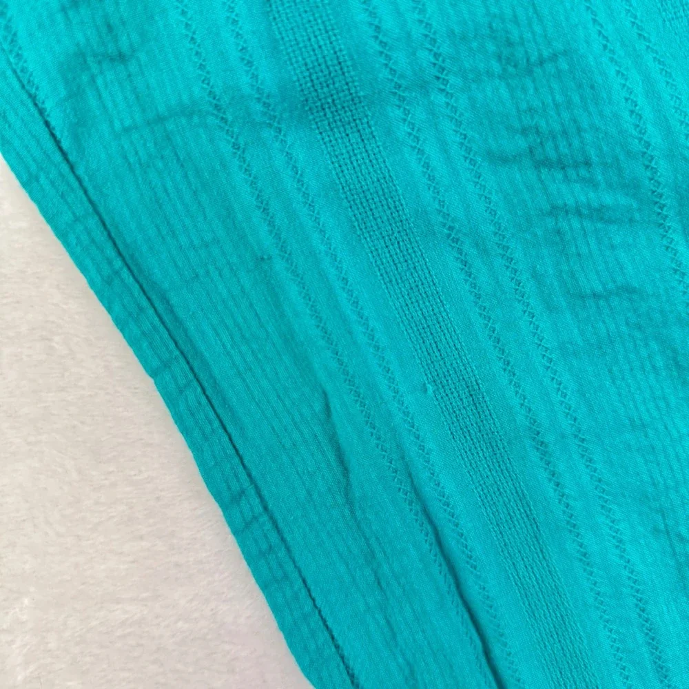 Billabong Pants Womens M Relaxed Size M Teal Beach Boho Summer Textured Cotton